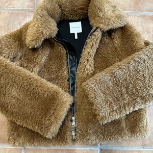 Avec Les Filles Brown Teddy Jacket